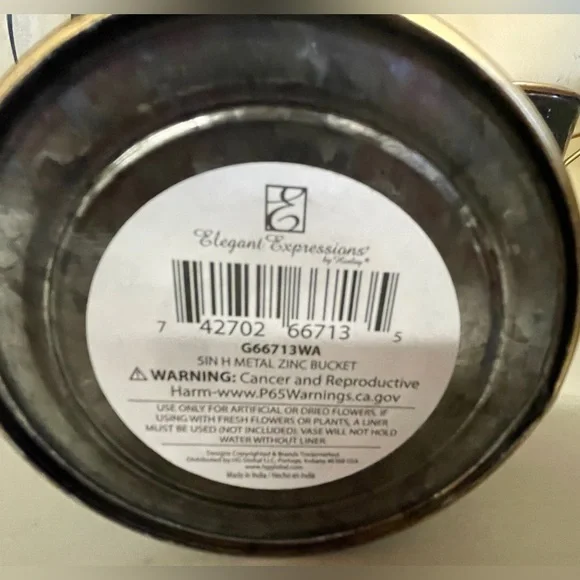 Metal Flower Pots / Buckets 5 inch (3) - Picture 10 of 11